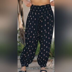 By Anthropologie Smocked Gauze Pants